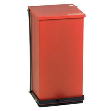 Detecto Step-On Waste Can Receptacle, Red - 48 Quart Capacity Detecto-P-48R