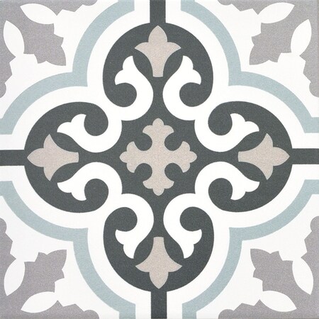 Andova Tiles Monbleu Frezzoria 8-in. Patterned Look Matte Porcelain Floor & Wall Tile (6.46 Square Feet Per Box) ANDMON1407