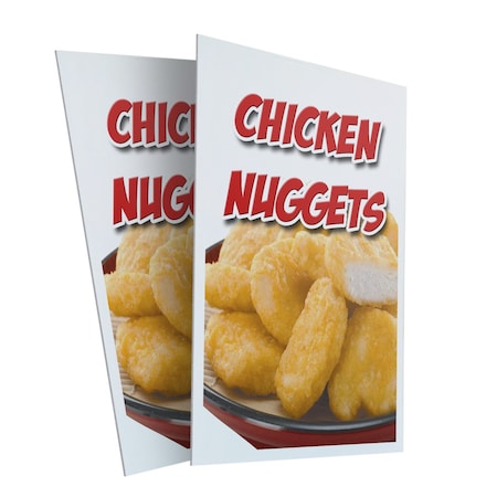 Signmission Chicken Nuggets, Plastic Signs Only 24 Inch x 36 Inch, Corrugated Plastic, 2PK CSB-2436-2PACK-Chicken Nuggets