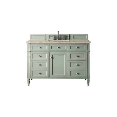 James Martin Vanities Brittany 48" Single Vanity, Sage Green, w/ 3 CM Tajnar Eclos Top 650-V48-SGR-3TJR