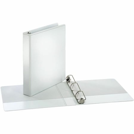 Cardinal Brands VINYL CLEARVUE XTRAVALUE SLANT D-RING PRESENTATION BINDER, 1-1/2in CAP, WHITE 17400