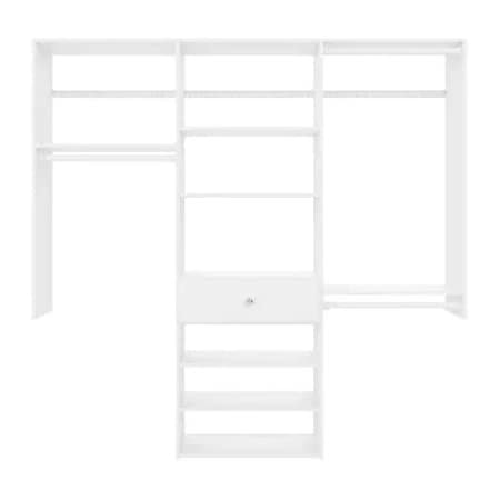 Easy Track 6-foot Perfect Fit Reach-In Closet Kit, White PH58-WH