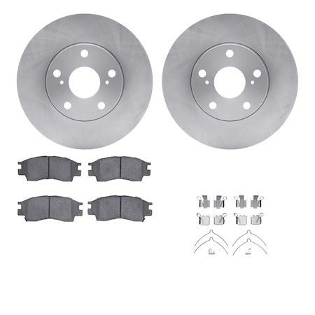 Dynamic Friction Co DFC Brake Rotor with 5000 Brake Pads and Hardware Kit 6512-76308