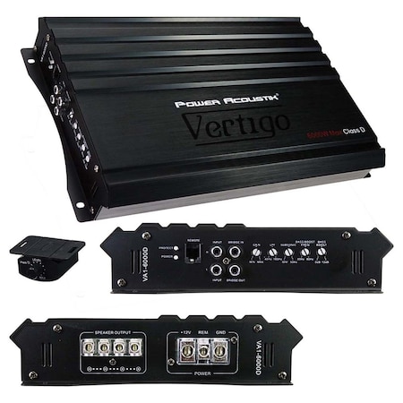 Power Acoustik Vertigo Series Monoblock Amplifier 6000W Max PO600005