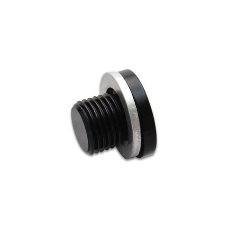 Vibrant Performance 12 mm x 1.5 Male Allen Head Aluminum Plug Fitting, Black Anodize VIB16662