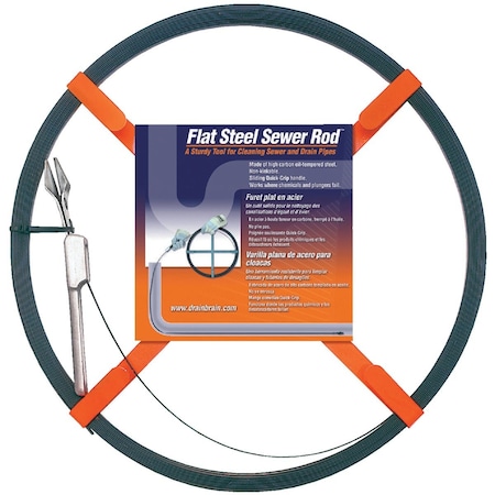 General Wire 1/2'' x 1/16'' x 50 Ft. Spear Carbon Steel Sewer Rod 50BH