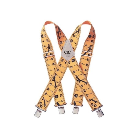 Clc 4 in. L X 2 in. W Nylon Ruler Suspenders Yellow 110RUL