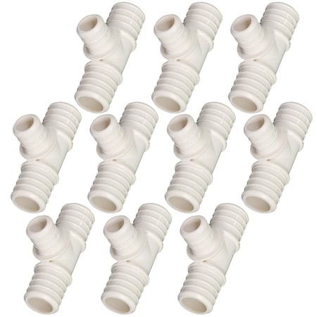 Everflow 3/4'' x 3/4'' x 1/2'' PEX Barb Reducing Tee Pipe Fitting; Plastic Poly Alloy PPRT1134