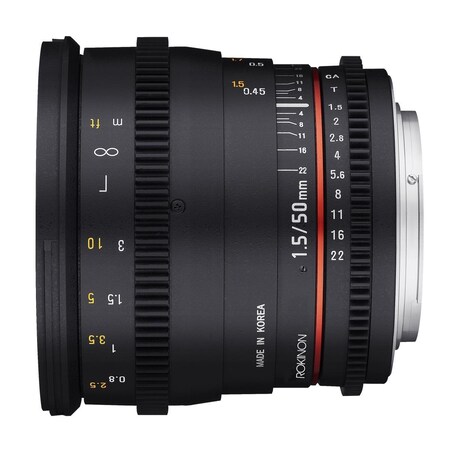 Rokinon 50mm T1.5 Full Frame Cine DS Lens for Canon EF Mount Cameras (DS50M-C) DS50M-C
