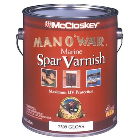 Valspar Brand 1 Gallon Gloss Man Oft. War Marine Spar Varnish Low VOC , 2PK VA310149