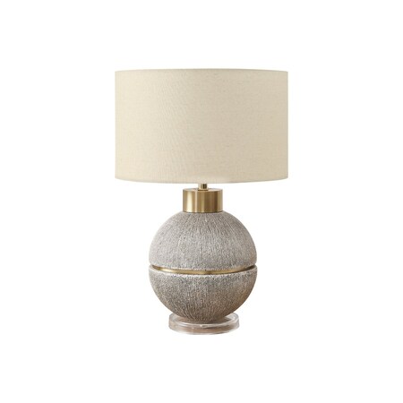 Monarch Specialties Lighting, 26"h, Table Lamp, Brown / Gold Resin, Beige Shade, Contemporary, Modern I 9925