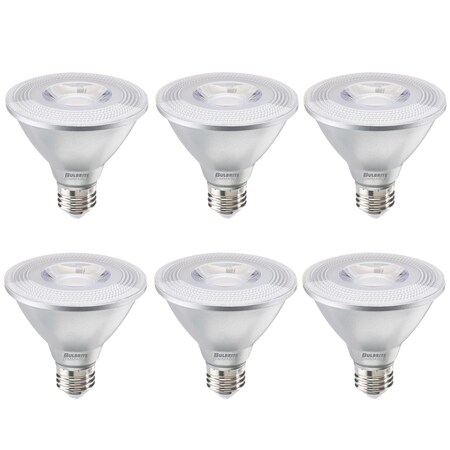 Bulbrite 75-Watt Equivalent Dimmable Flood PAR30SN Medium E26 LED Light Bulb, 2700K, 6PK 861725