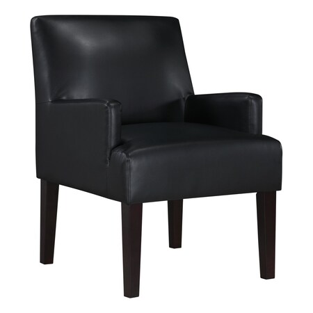 Osp Home Furnishings Main Street Guest Chair, Black MST55-PD3