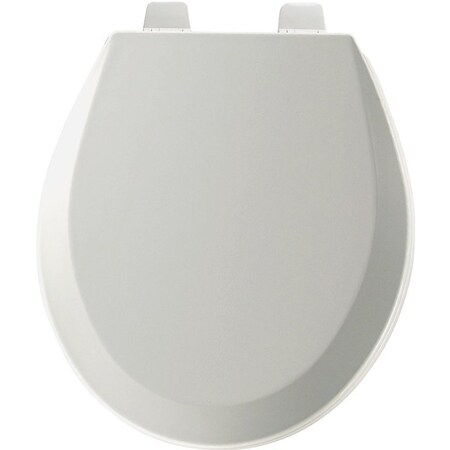 Bemis Toilet Seat, Round, Molded Wood, White, Adjustable Hinge 500PROAR-000