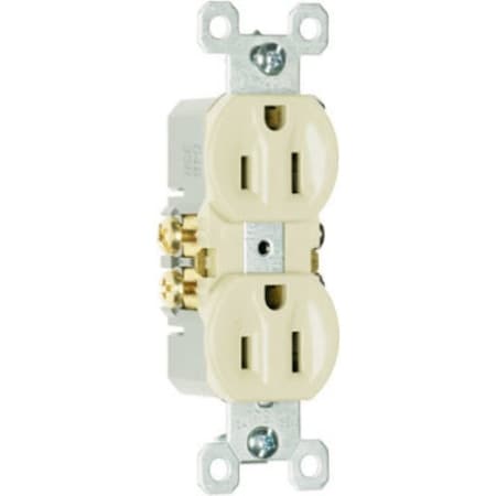 Legrand Straight Blade Receptacle, 5-15R, 15 A, 125V AC, 2 Pole, 3 Wire 3232ITU