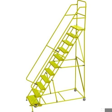 Tri-Arc Step11 Steel Rolling Ladder, W/24"Wx10 KDSR111246-Y