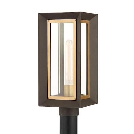 Troy Lighting Lowry 1 Light Post 7.5 In. Textured Bronze/Patina Brass P4055-TBZ/PBR