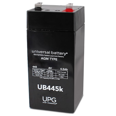 Upg 4V 4.5Ah F1 Sealed Lead Acid AGM Battery by UPG UB445