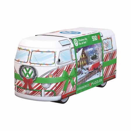 Eurographics VW Christmas Bus Tin Collectible Tins with Puzzles Multicolored 550 pc 8551-5664
