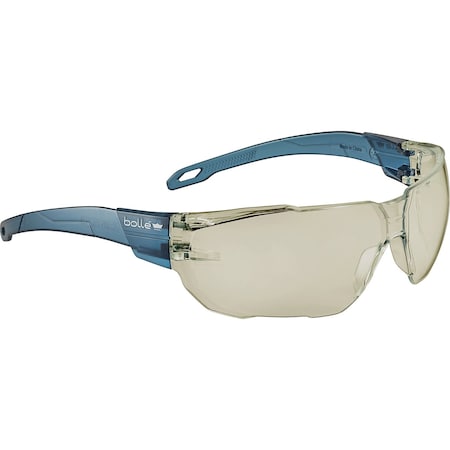 Bolle Safety Swift, Safety Glasses, Anti-Fog & Anti-Scratch, Copper Lens, Blue Frame, Frameless SWIFTN30U