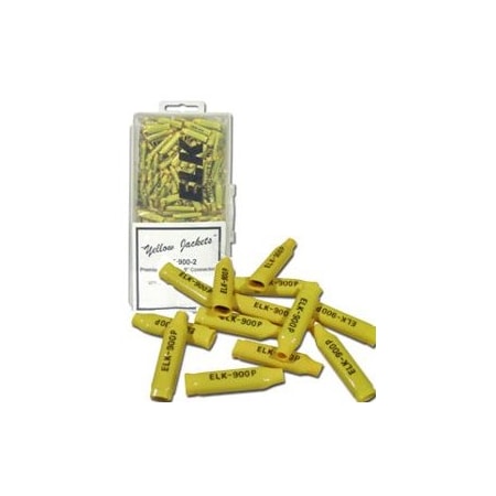 Elk Products Yellow Jackets, B-Connectors 22-26 Gauge for Wire Splices (No Gel), 250 Connectors 9002