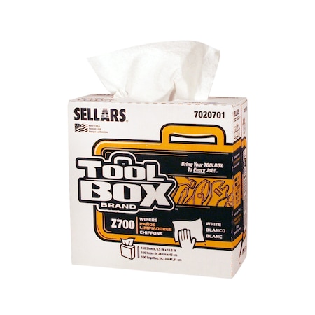 Sellars Toolbox Z700 Interfold 100Ct White 8.5"X16.5" Sht 8/Cs, 8PK 7020701
