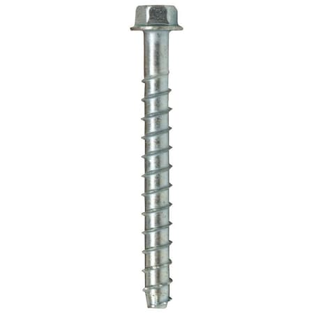 Simpson Strong-Tie Titen HD Heavy-Duty Screw Anchor, 3/8 in Dia, 4 in L, Carbon Steel, Zinc Plated THD37400HC30