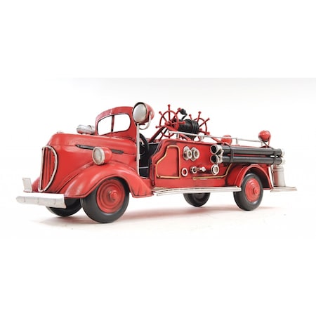 Homeroots c1938 Ford Red Fire Engine Sculpture 401108