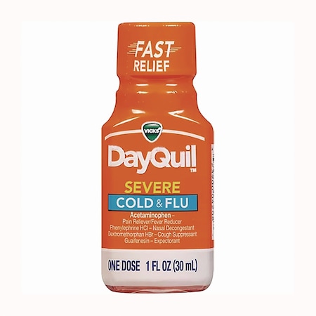 Dayquil Severe Cold and Flu Relief Liquid, 1 oz Bottle 04208