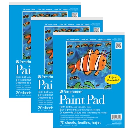 Strathmore 100 Series Paint Pad, 20 Sheet, 9x12 inch, 3PK P27-209-1