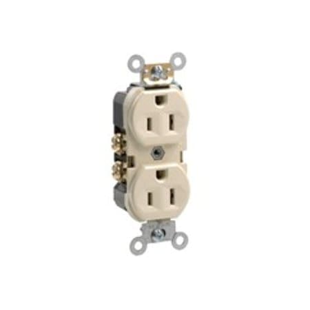 Leviton Commercial Grade Duplex Receptacle, 15 Amp, 125 Volt BR15-I