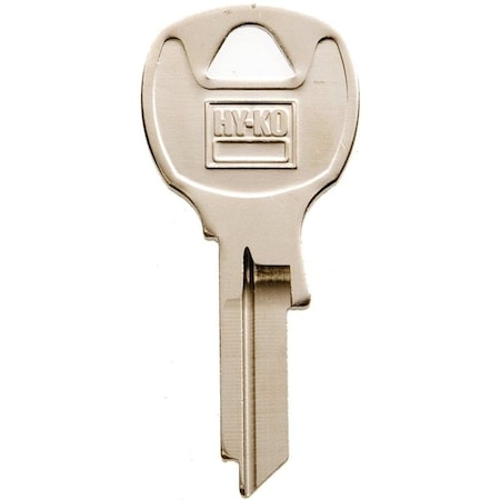 Hy-Ko Key Blank, Brass, Nickel, For: National Cabinet, House Locks and Padlocks 11010NA44