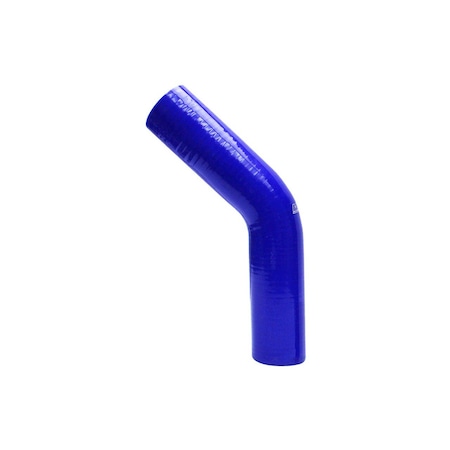 Hps Performance 1-3/8 in ID, 5 in Leg Length, 4-Ply High Temp Reinforced Silicone 45 Degree Elbow Coupler Hose, Blue HTSEC45-138-BLUE