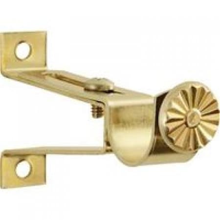 Daphnes Dinnette 0.625 in. Cafe Rod Bracket Brass DA1676896