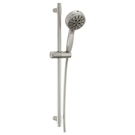 Delta Universal Showering Components: 7-Setting Slide Bar Hand Shower with Cleaning Spray 51584-SS-PR