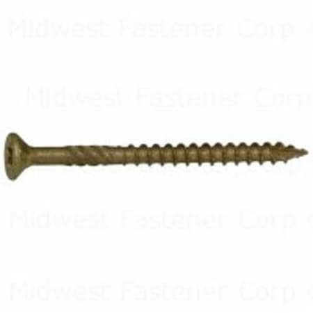 Saberdrive 53297 Deck Screw, No 9 Thread, 2-1/2 in L, Bugle Head, Star Drive, Steel, XL1500-Coated, 880 PK M53297