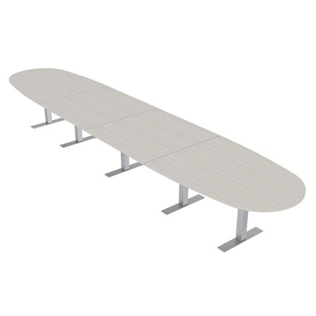 Skutchi Designs 18ft Conference Table With Power Unit | 18 Person Modular Boval Meeting Table | Harmony Series HAR-BOVL-48X216-T-K458-NA