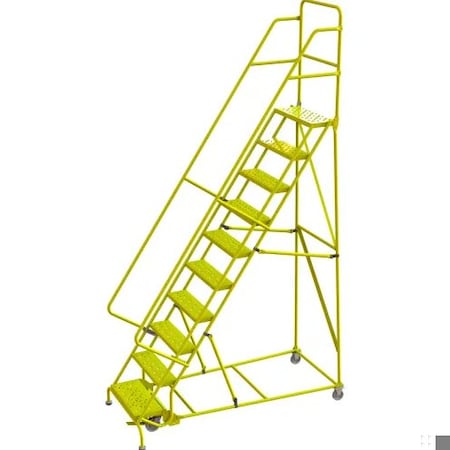 Tri-Arc Step10 Steel Rolling Ladder, W/24"Wx10 KDSR110246-Y