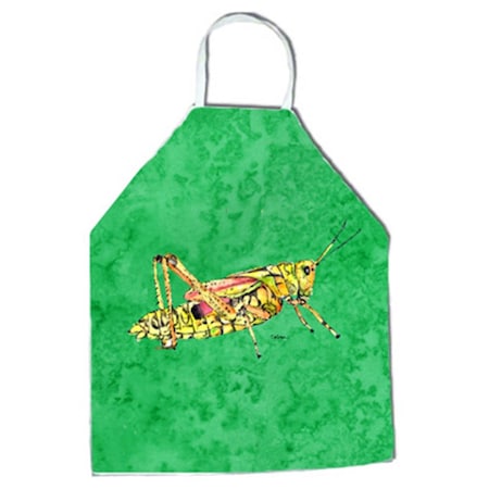 Carolines Treasures 27 H x 31 W in. Grasshopper on Green Apron 8849APRON