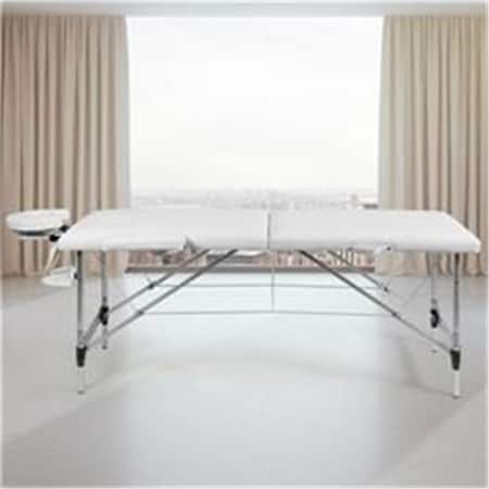 Costway 72 in. Portable Massage Table with Free Carry Case, White HB84978WH