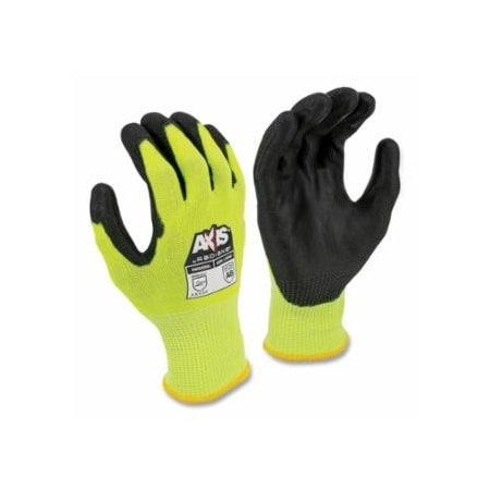 Radians AXIS, Cut Protection PU Coated Gloves, Large, Hi-Vis Green/Black, 12PK 292-RWG558L
