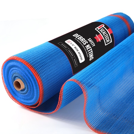Sealtech 10ft x 150ft. Heavy Duty Safety Debris Netting Rolls - Fire Retardant, 1/4in Mesh Roll ST-403-10X150