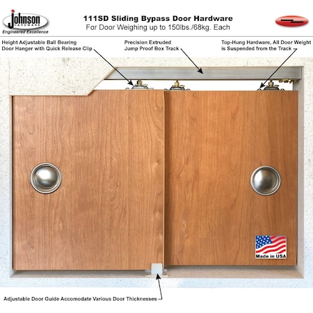 Sartodoors Sliding Closet Bypass Doors Black 48x80 (2* 24x80) Solid Core Modern Interior QUADRO4522DBD-BLK-48