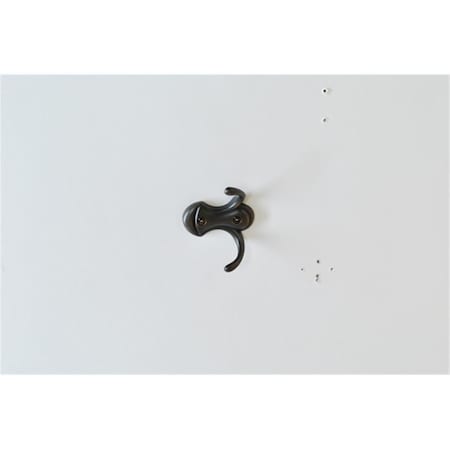Residential Essentials Horizontal Double Robe Coat Hook- Venetian Bronze 10602VB