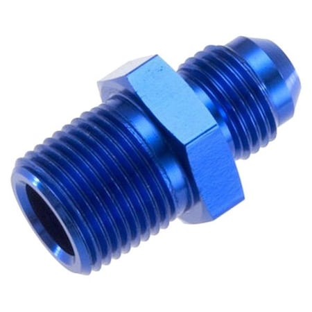 Red Horse Performance 16AN to 16AN NPT Straight Male Adapter - Blue RHP816-16-16-1