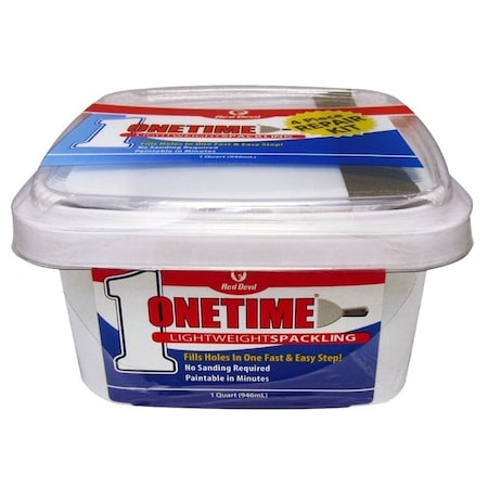 Red Devil Onetime 540 Series Spackling Repair Kit, White, 1 qt Tub 0544KT
