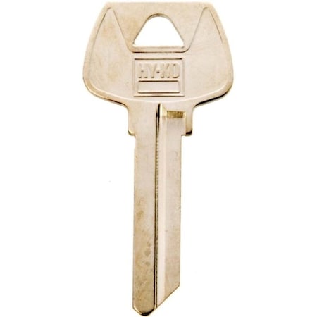 Hy-Ko Key Blank, Brass, Nickel, For: Sargent Cabinet, House Locks and Padlocks 11010S22