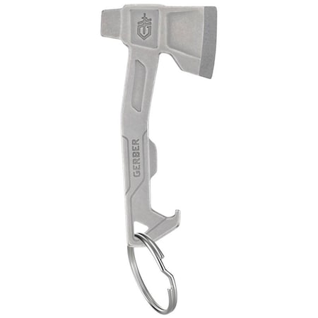 Gerber Axe Keychain Multi-Tool, 3-Function, Stainless Steel, Silver 1074043