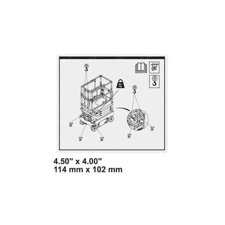 Genie REPLACEMENT DECAL LABEL TRANSPORT 1290699GT