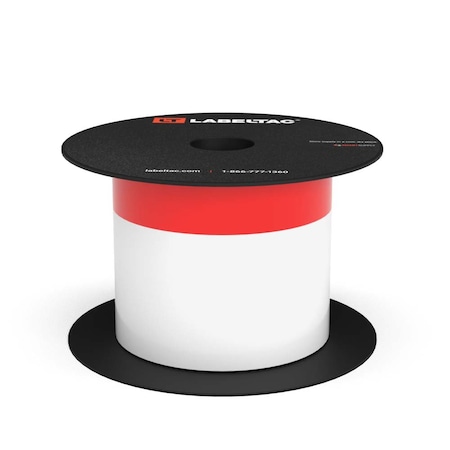 Labeltac LabelTac 4 and Pro Model Arc Flash Continuous Header Stock 3in x 75ft, 0.75in Header Stripe Red LT304AFC-0.75